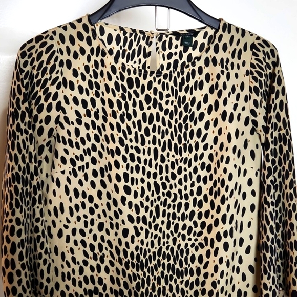 J. Crew Cheetah Print 3/4 sleeve Top Size-Small NWOT - Picture 2 of 6